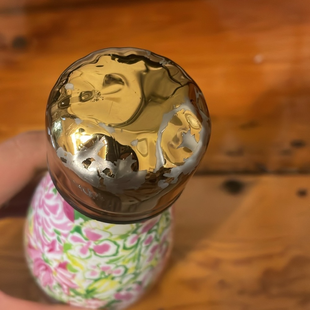 Swell Lilly Pulitzer Water Bottle Stainless Steel Gold Lid 20 oz - Picture 4 of 9